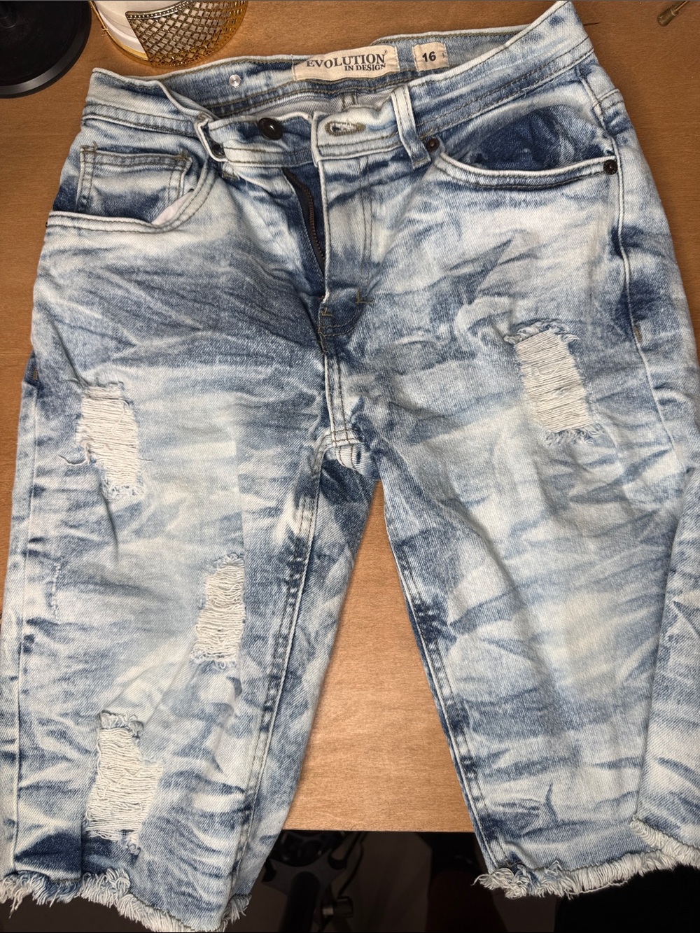Evolution In Design Blue Jean Shorts size 16